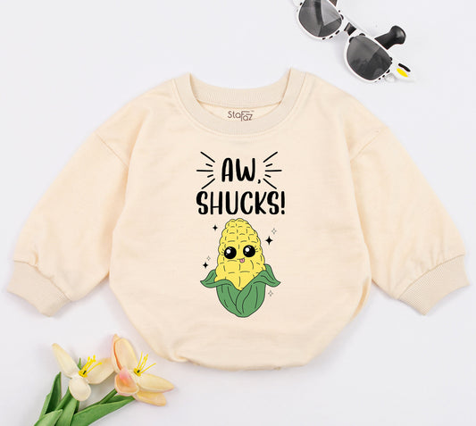 Corn-Themed Baby Romper: Funny Farm Bodysuit for Adorable Babies