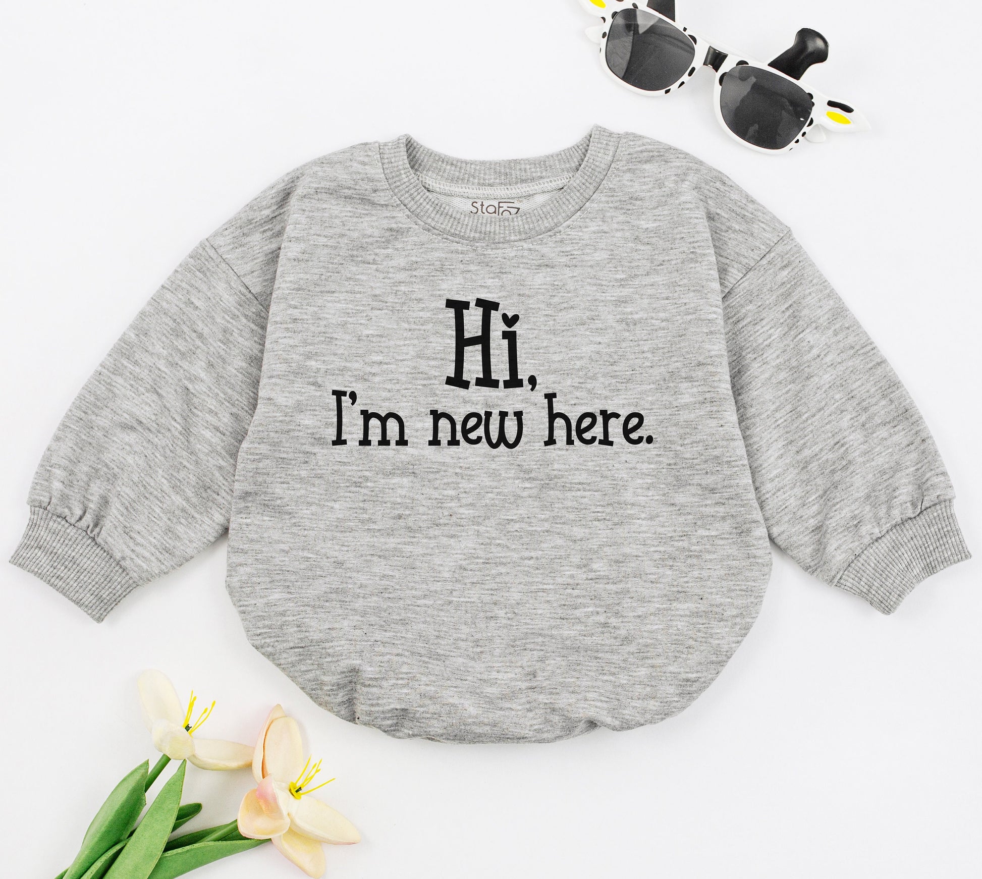 Newborn Bodysuit: "Hi, I'm New Here" Take Home Baby Outfit