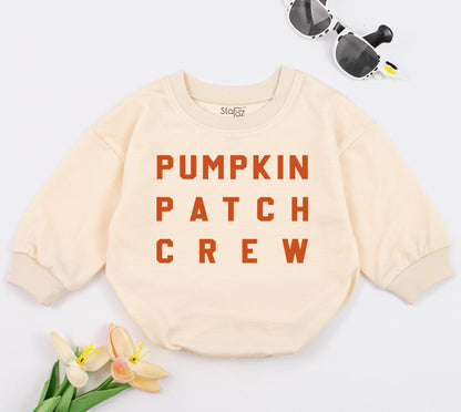 Cute Fall Pumpkin Romper: Baby's First Pumpkin Patch Outfit