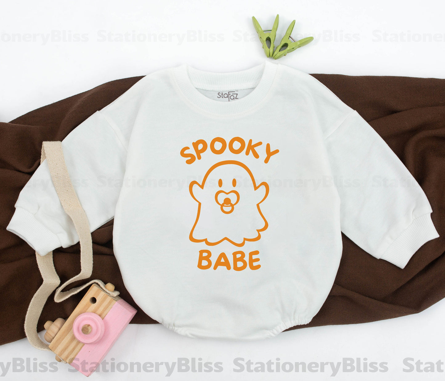 Spooktacular Pumpkin Ghost Romper: First Halloween Outfit & Gift