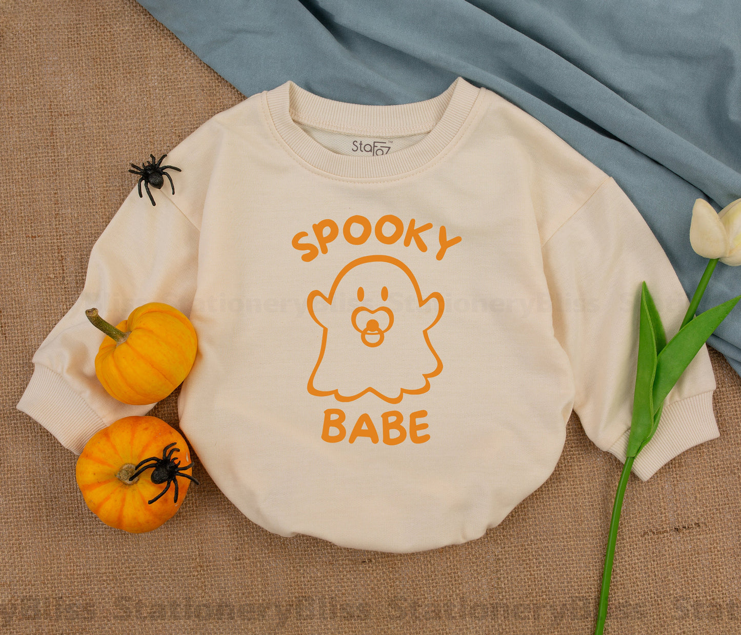 Spooktacular Pumpkin Ghost Romper: First Halloween Outfit & Gift