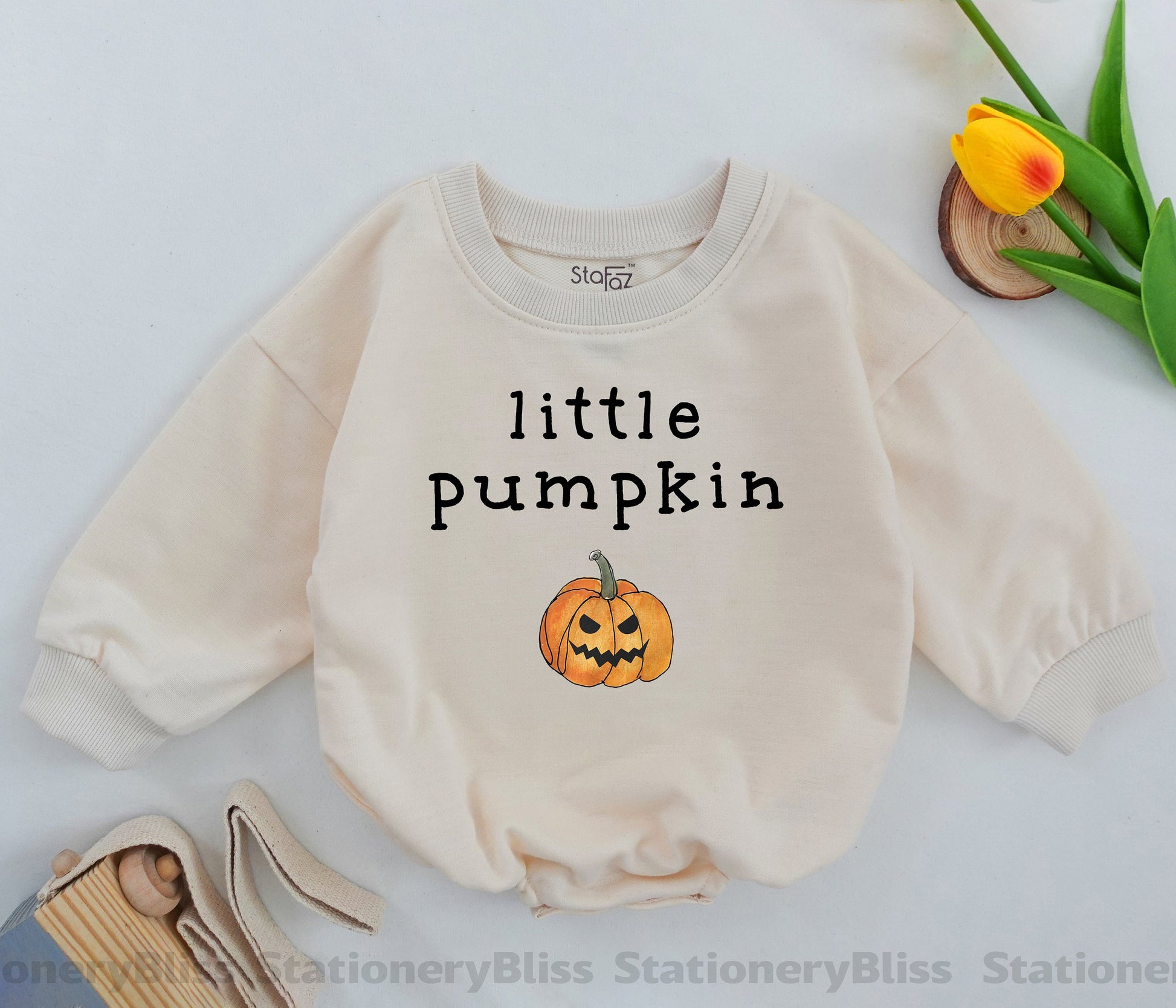 Little Pumpkin Romper - Fall Baby Outfit, Halloween & Thanksgiving