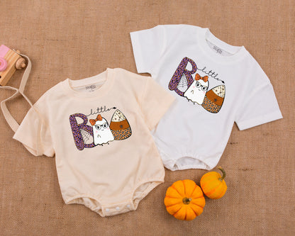 Retro "Little Boo" Halloween Romper - Newborn & Baby Outfit