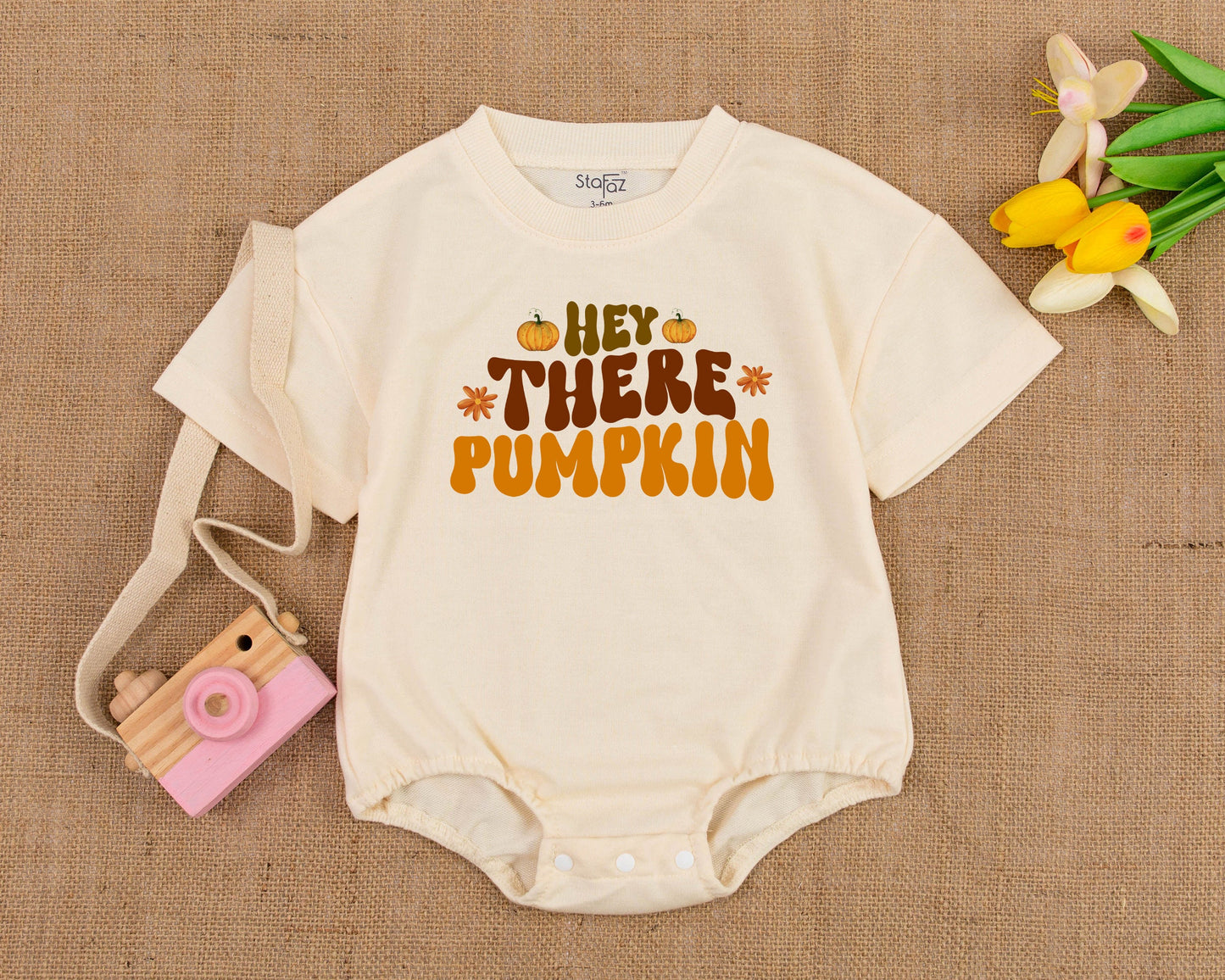 Pumpkin Infant Romper, Fall Baby Gift, Thanksgiving & Halloween Outfit