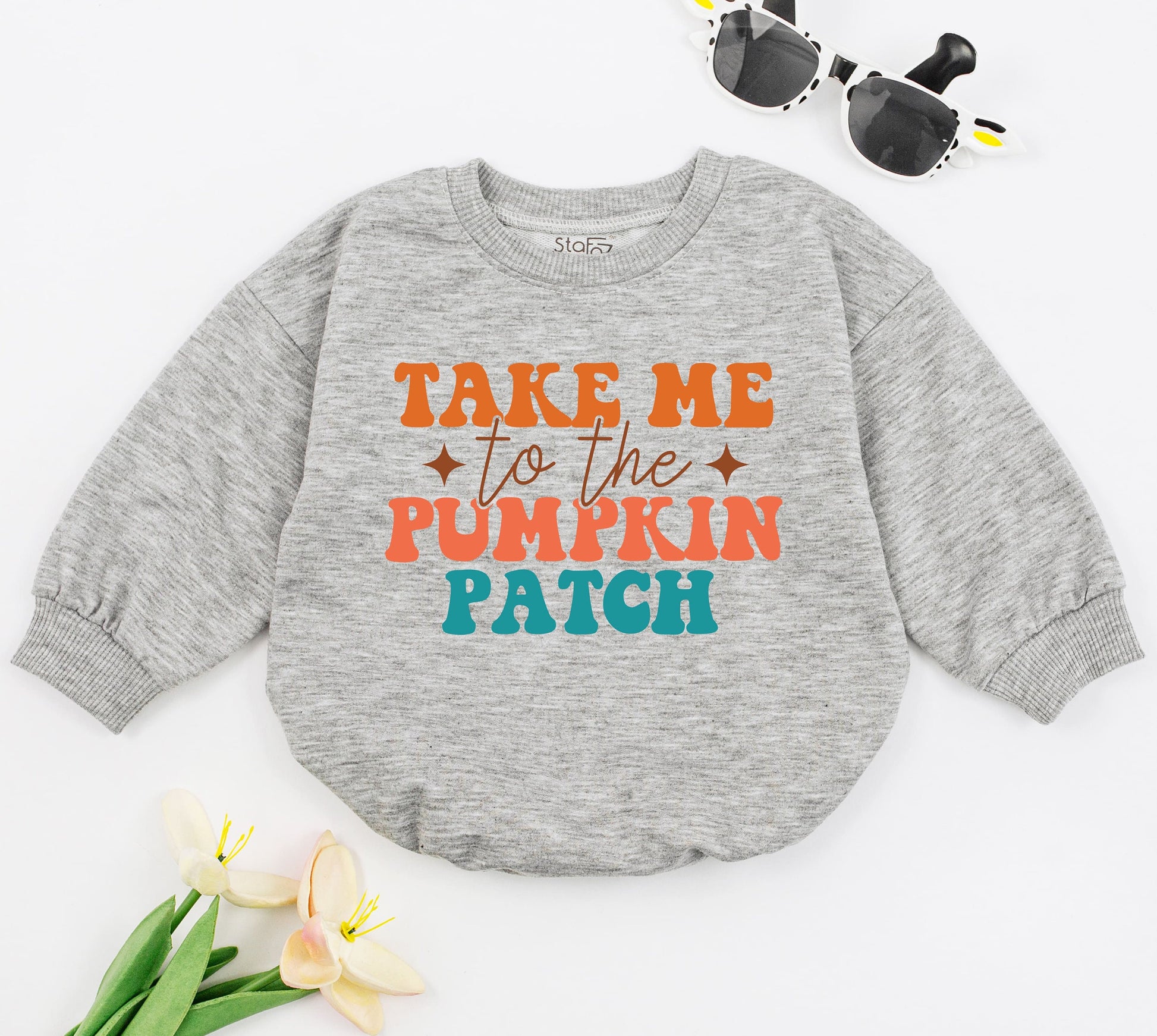 Pumpkin Patch Baby Romper - Fall Baby Bodysuit Gift for Girls