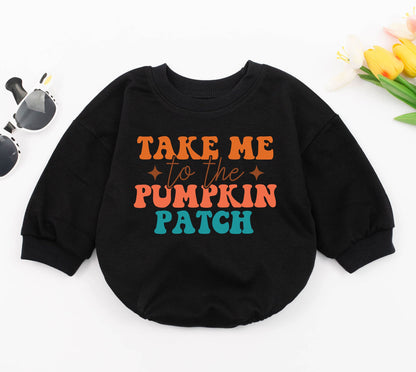 Pumpkin Patch Baby Romper - Fall Baby Bodysuit Gift for Girls