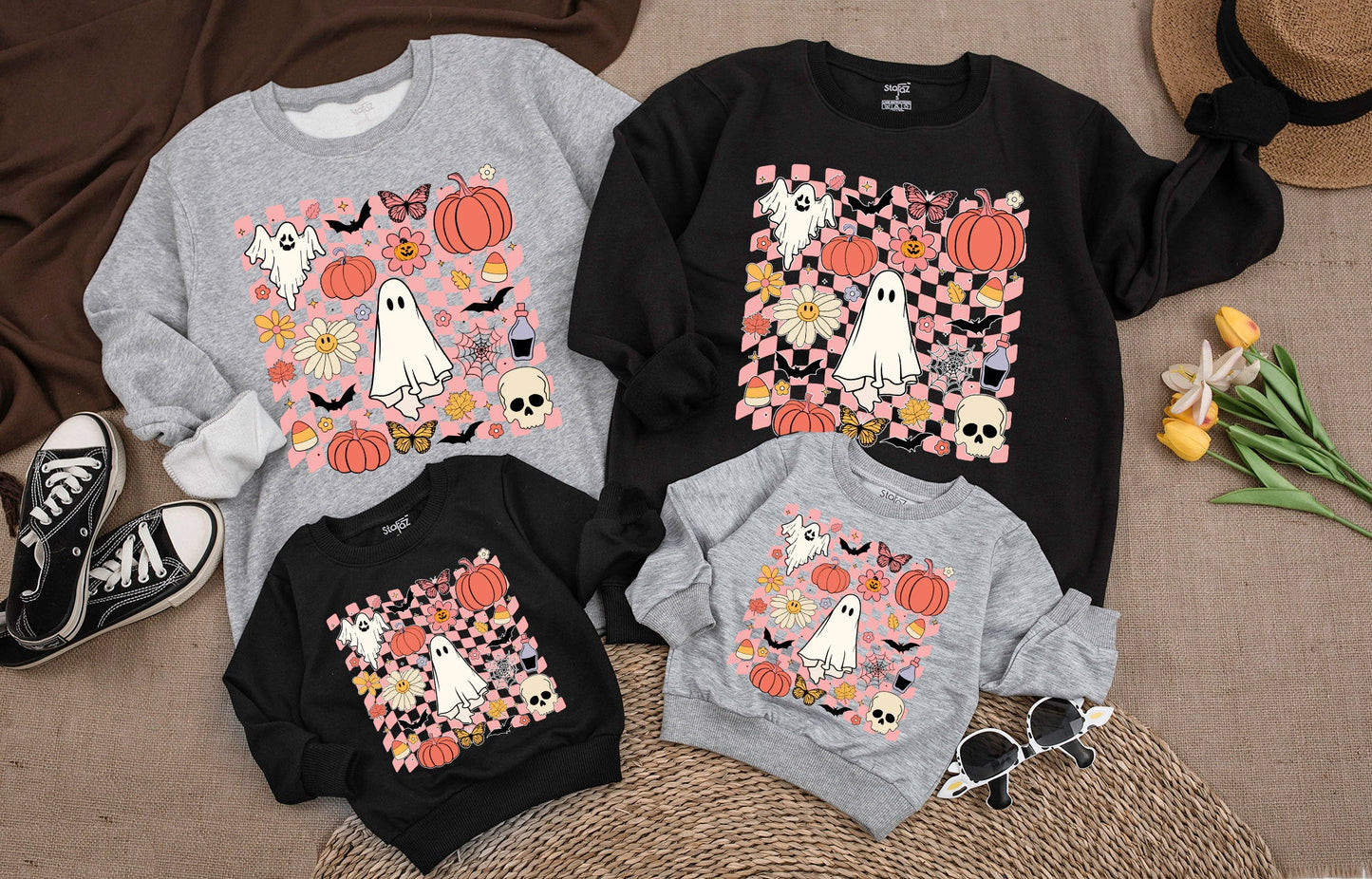 Vintage Toddler Ghost Sweatshirt – Cute Halloween Sweater for Kids