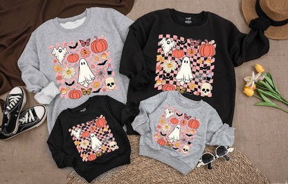 Vintage Toddler Ghost Sweatshirt – Cute Halloween Sweater for Kids