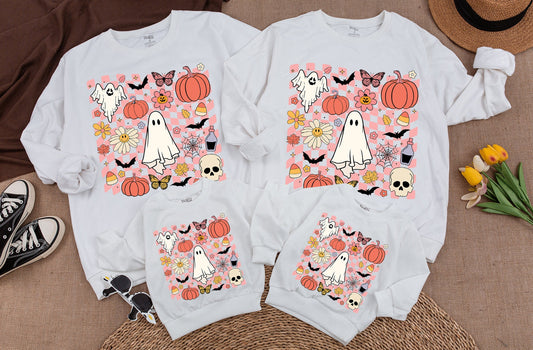 Vintage Toddler Ghost Sweatshirt – Cute Halloween Sweater for Kids