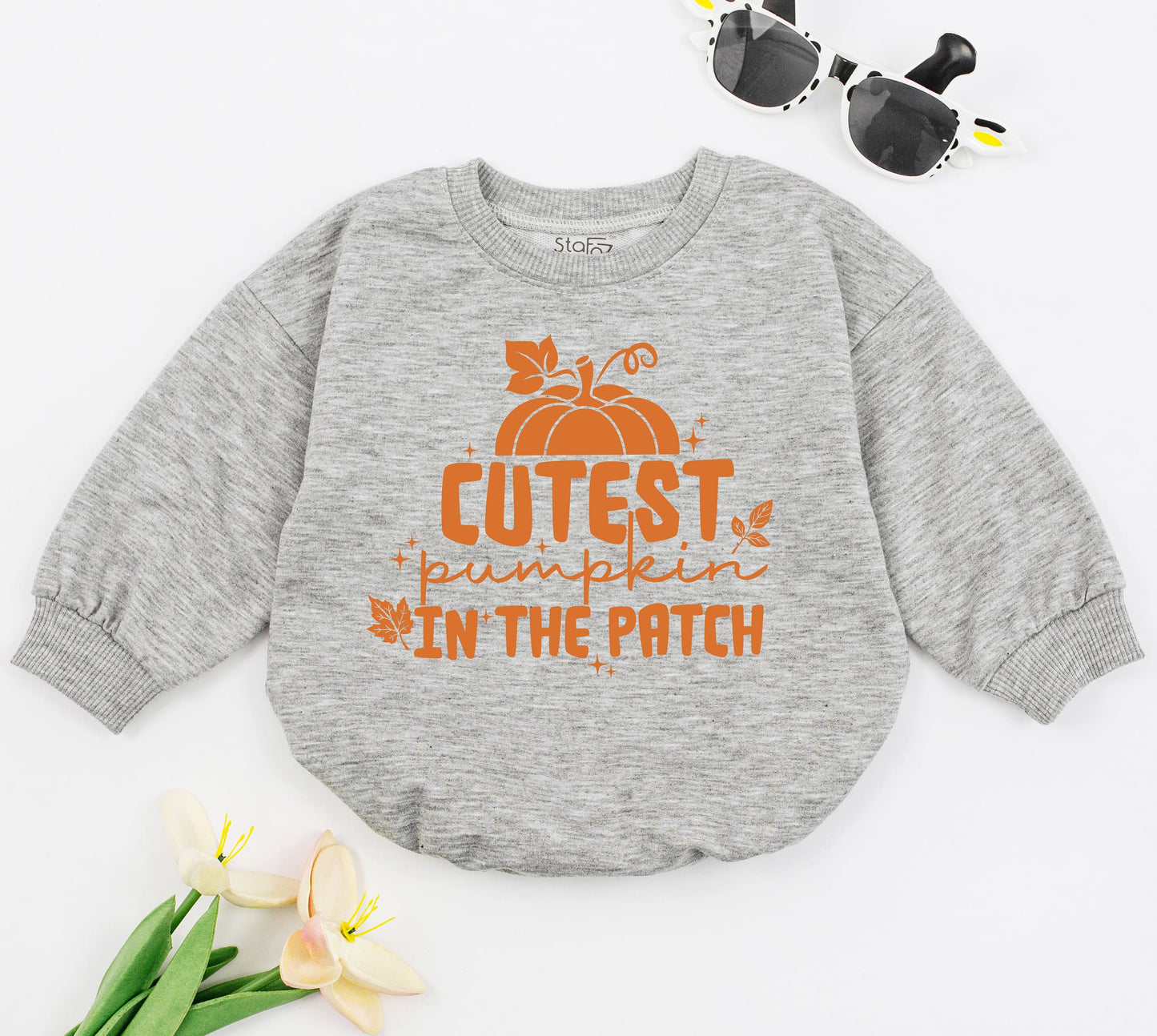 Hello Pumpkin Baby Bodysuit Cute Pumpkin in the Patch Fall Romper Newborn Coming Home Outfit Infant Jumpsuit Cozy Seasonal Baby Clothes