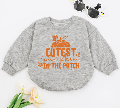 Hello Pumpkin Baby Bodysuit Cute Pumpkin in the Patch Fall Romper Newborn Coming Home Outfit Infant Jumpsuit Cozy Seasonal Baby Clothes