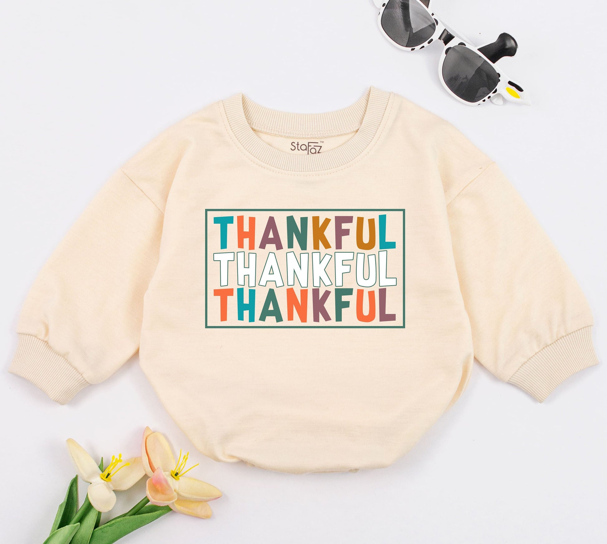 Thankful Baby Romper: Perfect Thanksgiving Outfit & Holiday Gift  