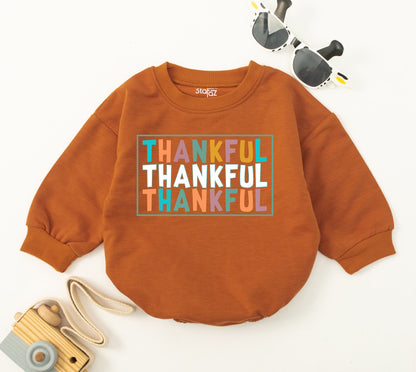 Thankful Baby Romper: Perfect Thanksgiving Outfit & Holiday Gift  