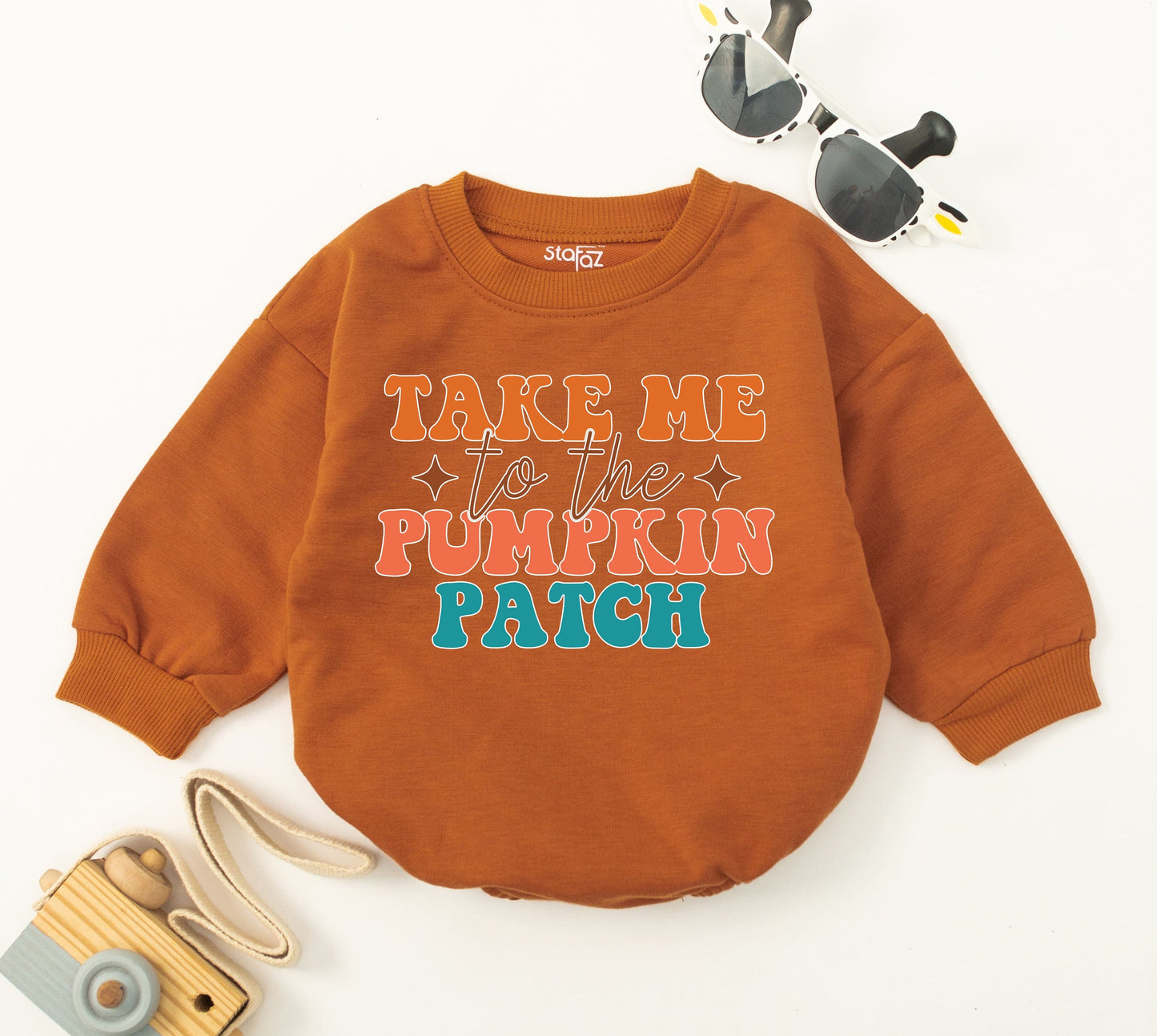 Pumpkin Patch Baby Romper - Fall Baby Bodysuit Gift for Girls