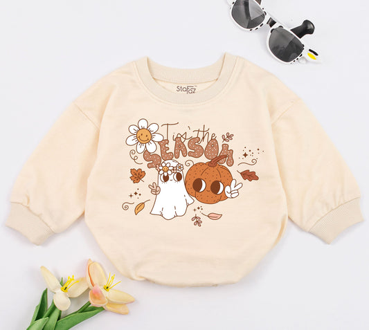 Retro Fall Baby Romper & Bodysuit "Pumpkin Boo Dance" "Tis the Season" Cute Disco Halloween Infant Clothes