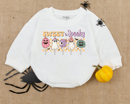 Sweet & Spooky Halloween Baby Romper Cute Ghost Pumpkin Mummy Retro Design Newborn Clothes First Halloween Outfit