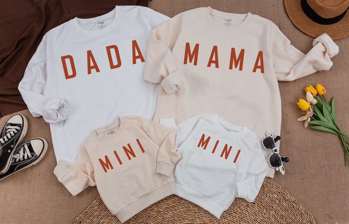 Sweet Mama and Mini Matching Sweatshirts Cozy Mother Daughter Outfits Best Gifts for Moms Toddler Girl