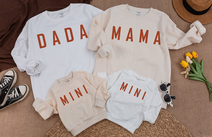 Sweet Mama and Mini Matching Sweatshirts Cozy Mother Daughter Outfits Best Gifts for Moms Toddler Girl