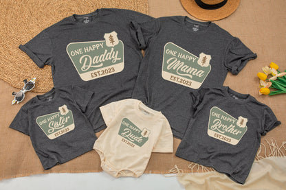 Happy Camper 1st Birthday Outfit | Matching Family Camping Tees