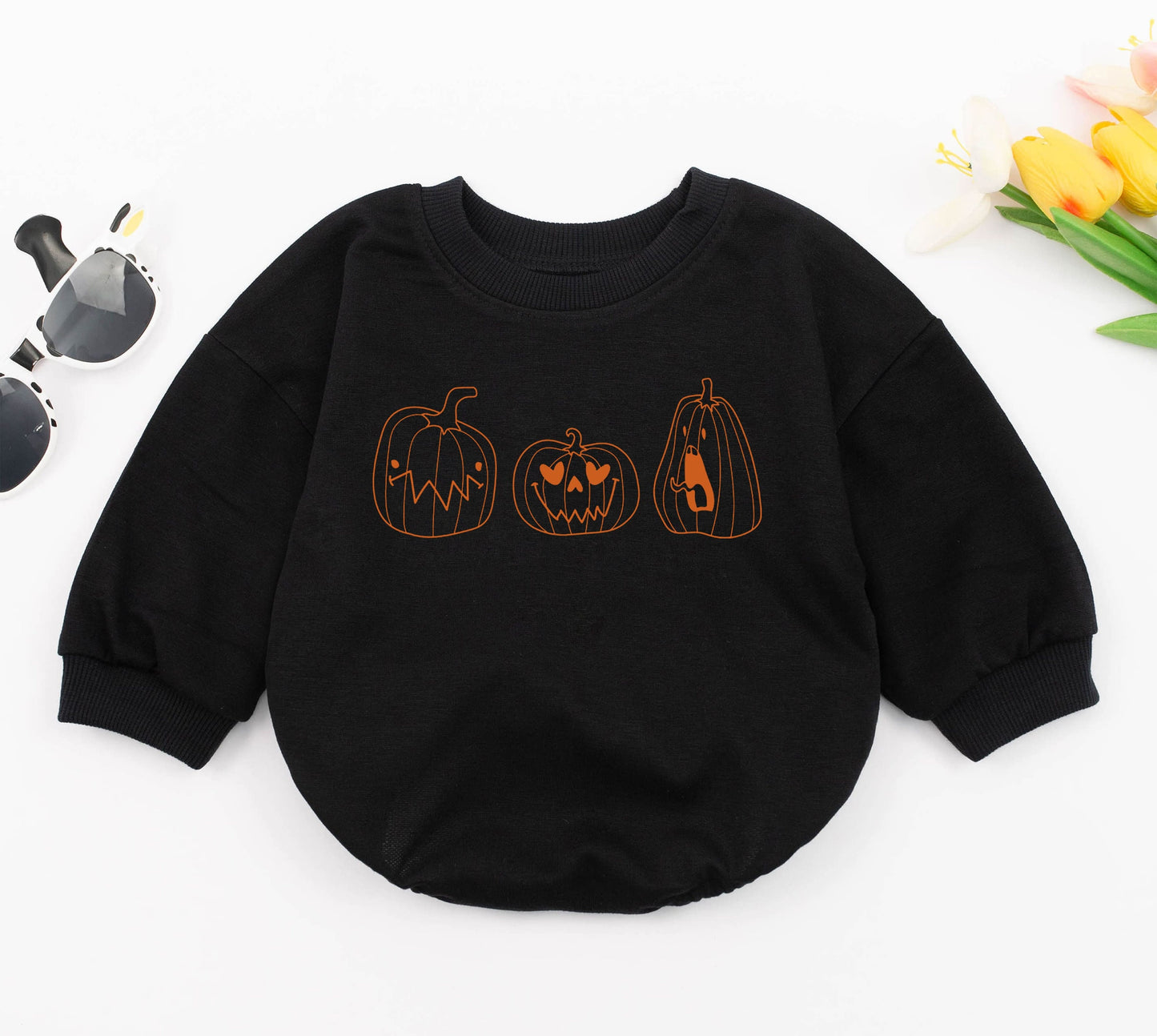 Little Pumpkin Romper - Baby's First Halloween Fall Outfit