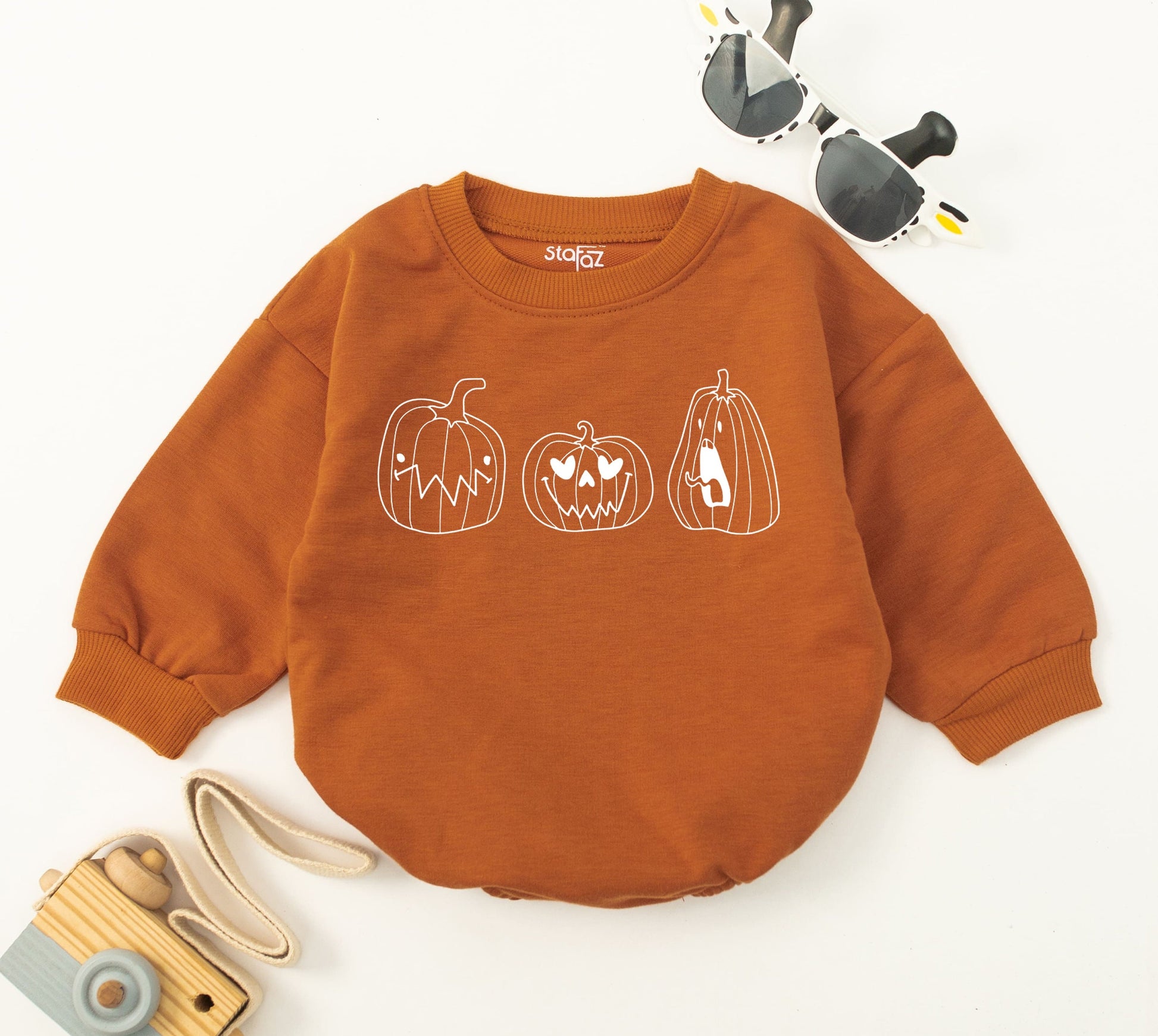 Little Pumpkin Romper - Baby's First Halloween Fall Outfit