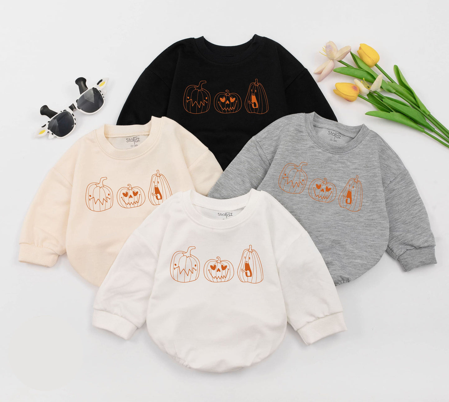 Little Pumpkin Romper - Baby's First Halloween Fall Outfit