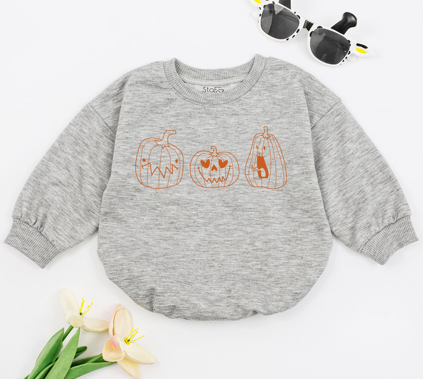 Little Pumpkin Romper - Baby's First Halloween Fall Outfit