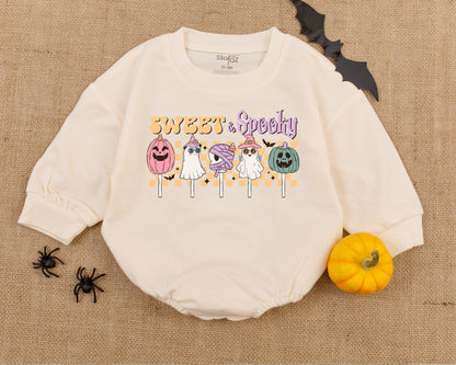 Sweet & Spooky Halloween Baby Romper Cute Ghost Pumpkin Mummy Retro Design Newborn Clothes First Halloween Outfit