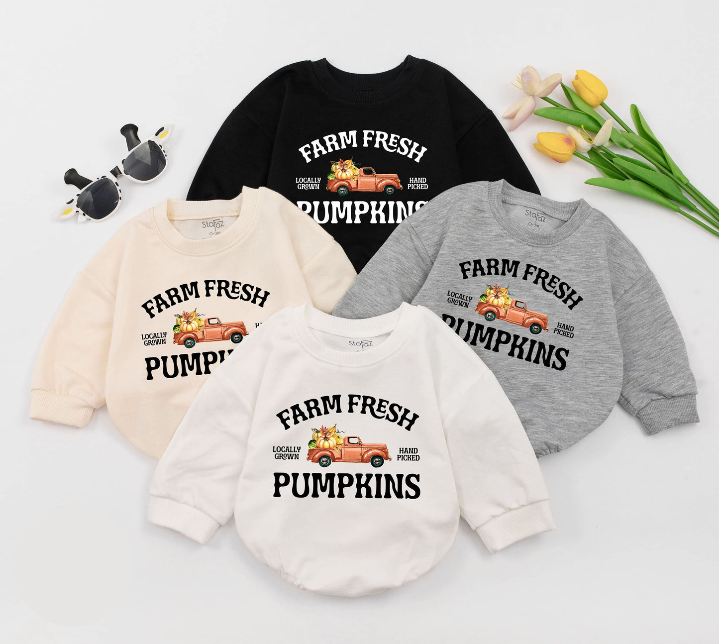 Autumn Baby Romper: Pumpkin Patch Outfit for Fall and Thanksgiving