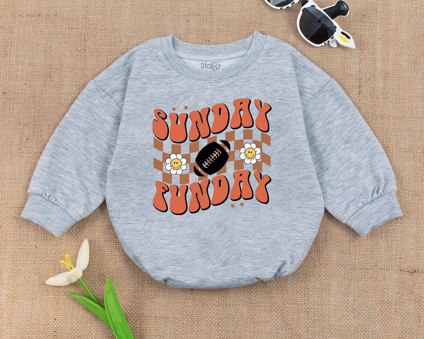 Game Day Football Baby Romper Daddy's Girl Announcement Outfit for Football Baby Shower Fun