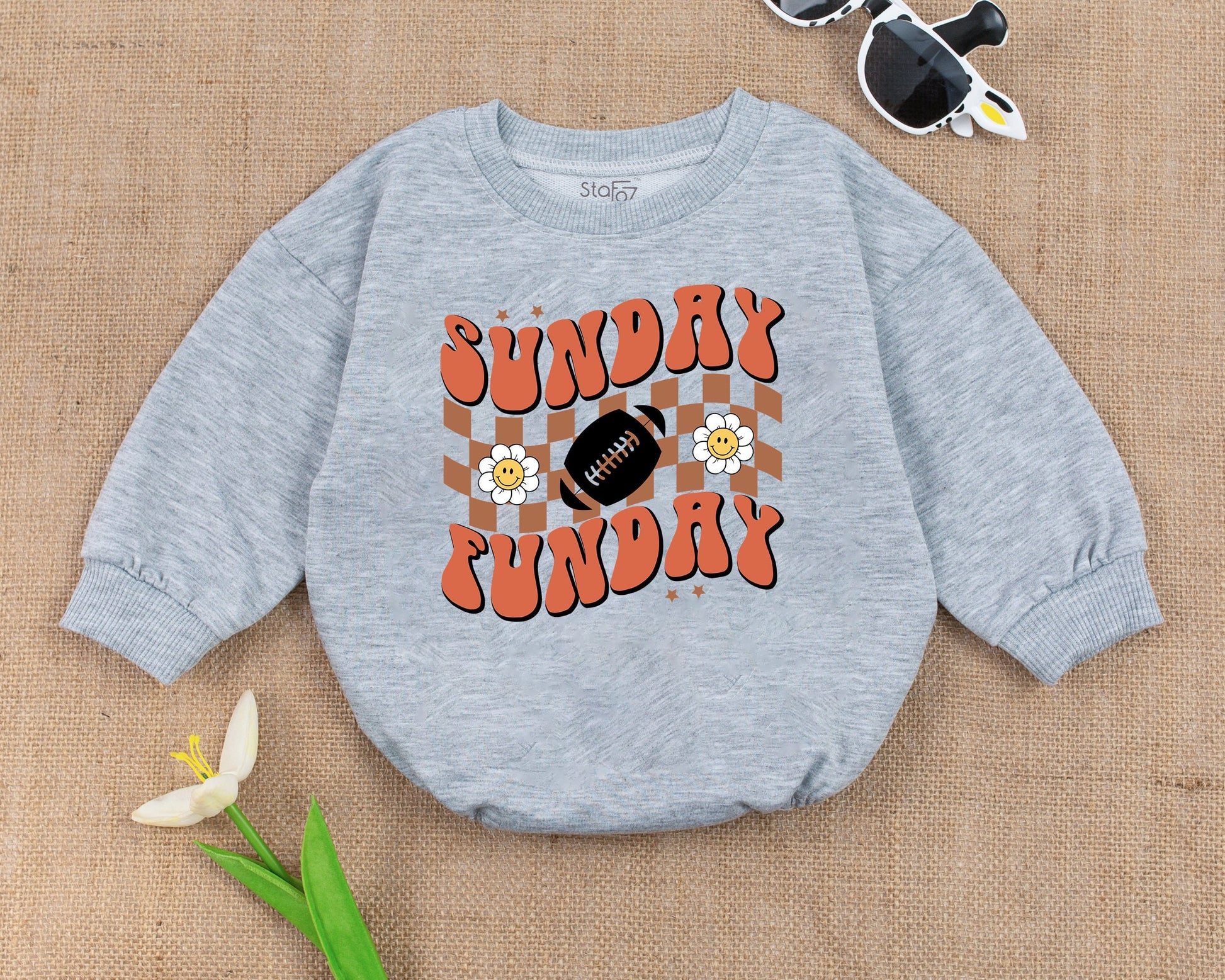 Game Day Football Baby Romper Daddy's Girl Announcement Outfit for Football Baby Shower Fun