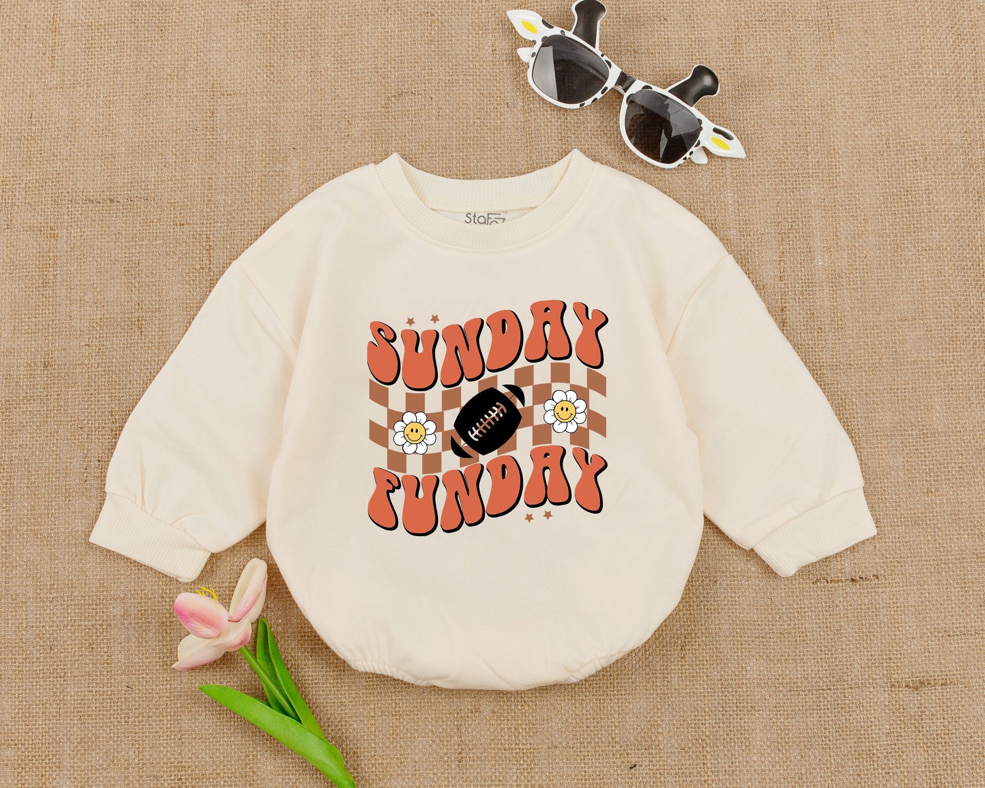 Game Day Football Baby Romper Daddy's Girl Announcement Outfit for Football Baby Shower Fun