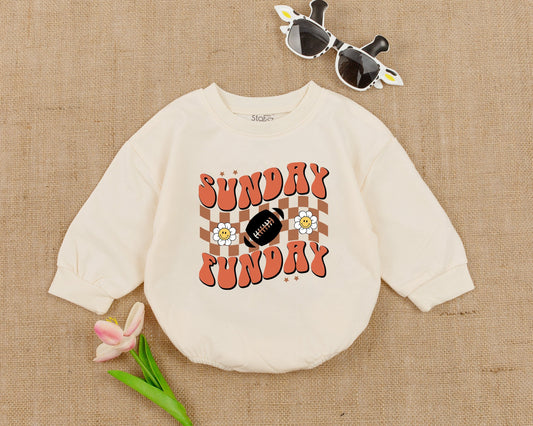 Game Day Football Baby Romper Daddy's Girl Announcement Outfit for Football Baby Shower Fun