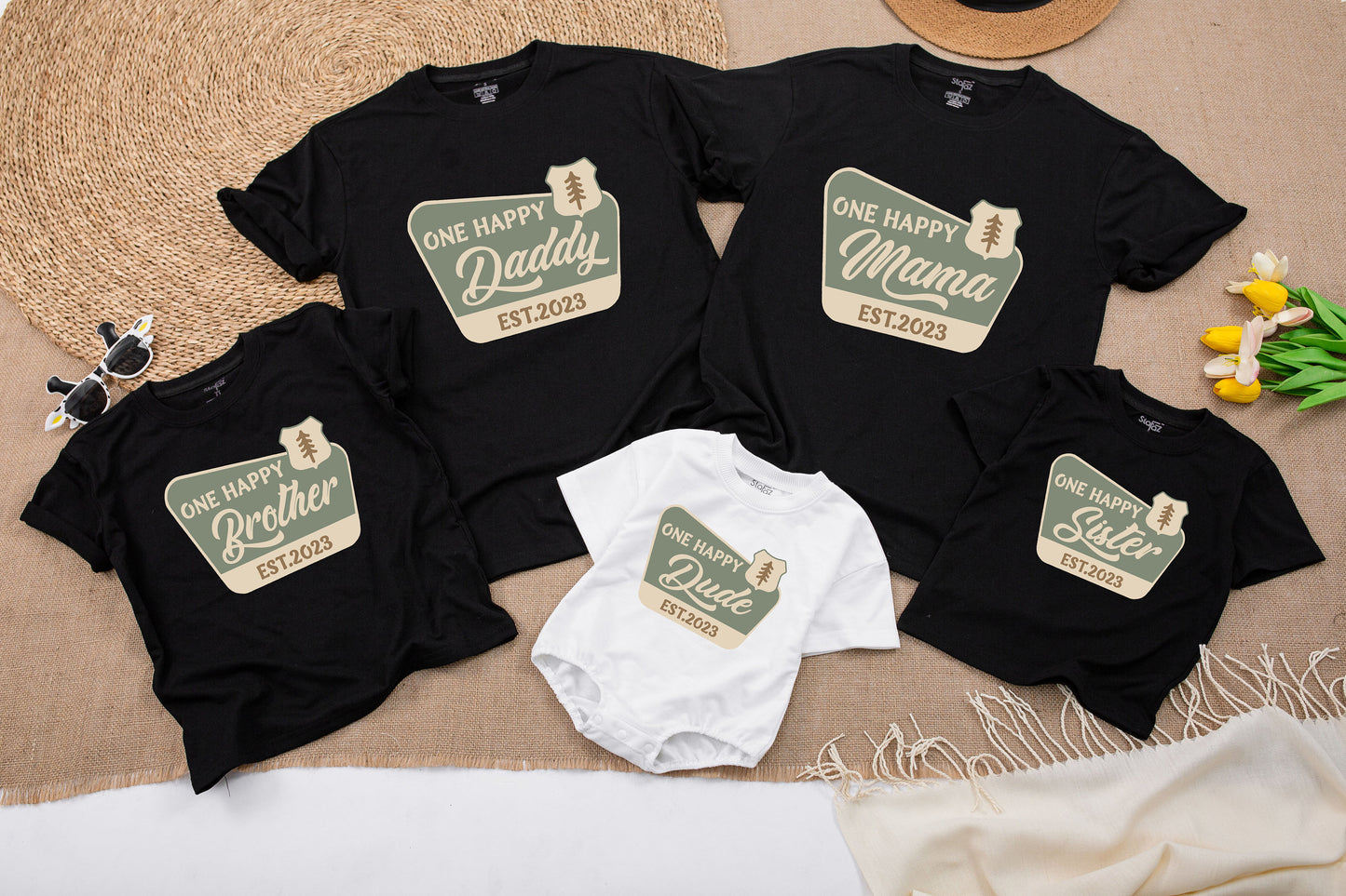 Happy Camper 1st Birthday Outfit | Matching Family Camping Tees