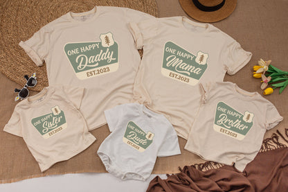 Happy Camper 1st Birthday Outfit | Matching Family Camping Tees