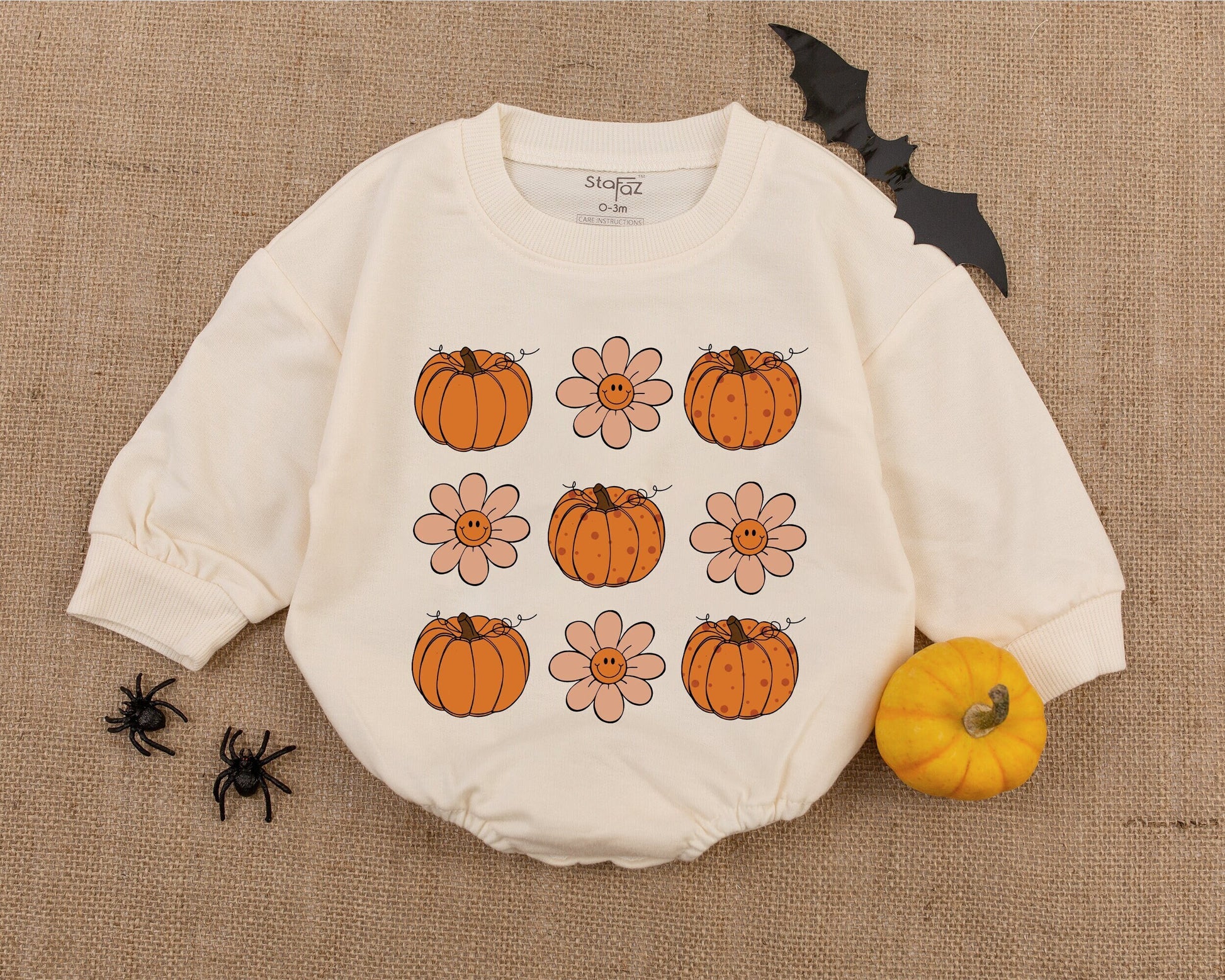 Halloween Newborn Romper – First Pumpkin Outfit for Spooky Season