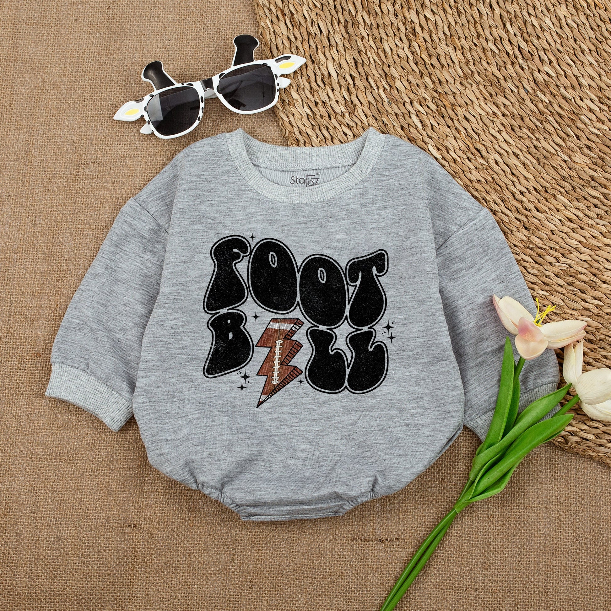 Boo Rock! Funny Baby Girl Halloween Outfit Romper, 1st Halloween Costume, Retro Sweatshirt Toddler Girl Spooky Vibes Gift