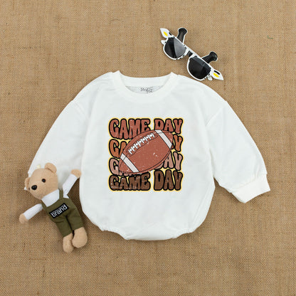 Football Fan Oversized Baby Romper: Unique Baby Shower Gift