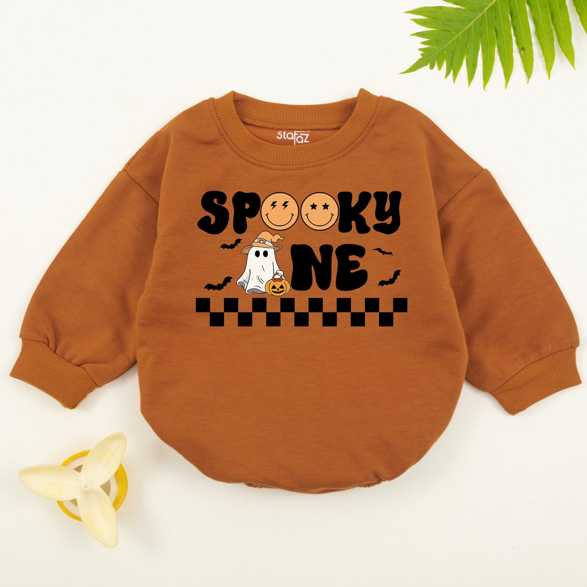 Spooky One Halloween Birthday Outfit for Baby Boy or Girl - Matching Family Sweater, Pumpkin Romper, Boo Ghost Design