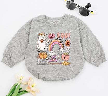 Little Pumpkin Boo Halloween Baby Romper Long Sleeve Bodysuit Fall Outfit Boy Girl Toddler Clothes Baby Shower Gift Cute Fall