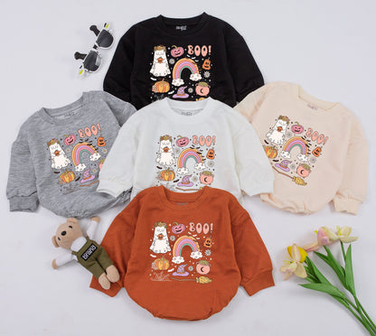 Little Pumpkin Boo Halloween Baby Romper Long Sleeve Bodysuit Fall Outfit Boy Girl Toddler Clothes Baby Shower Gift Cute Fall