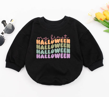 First Halloween Baby Romper: Newborn Outfit, Gender Neutral, Minimalist