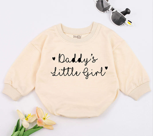 Daddy's Little Girl Baby Romper - Father's Day Gift for Newborn Girls - Cute Daddy Daughter Outfit - Soft & Comfortable