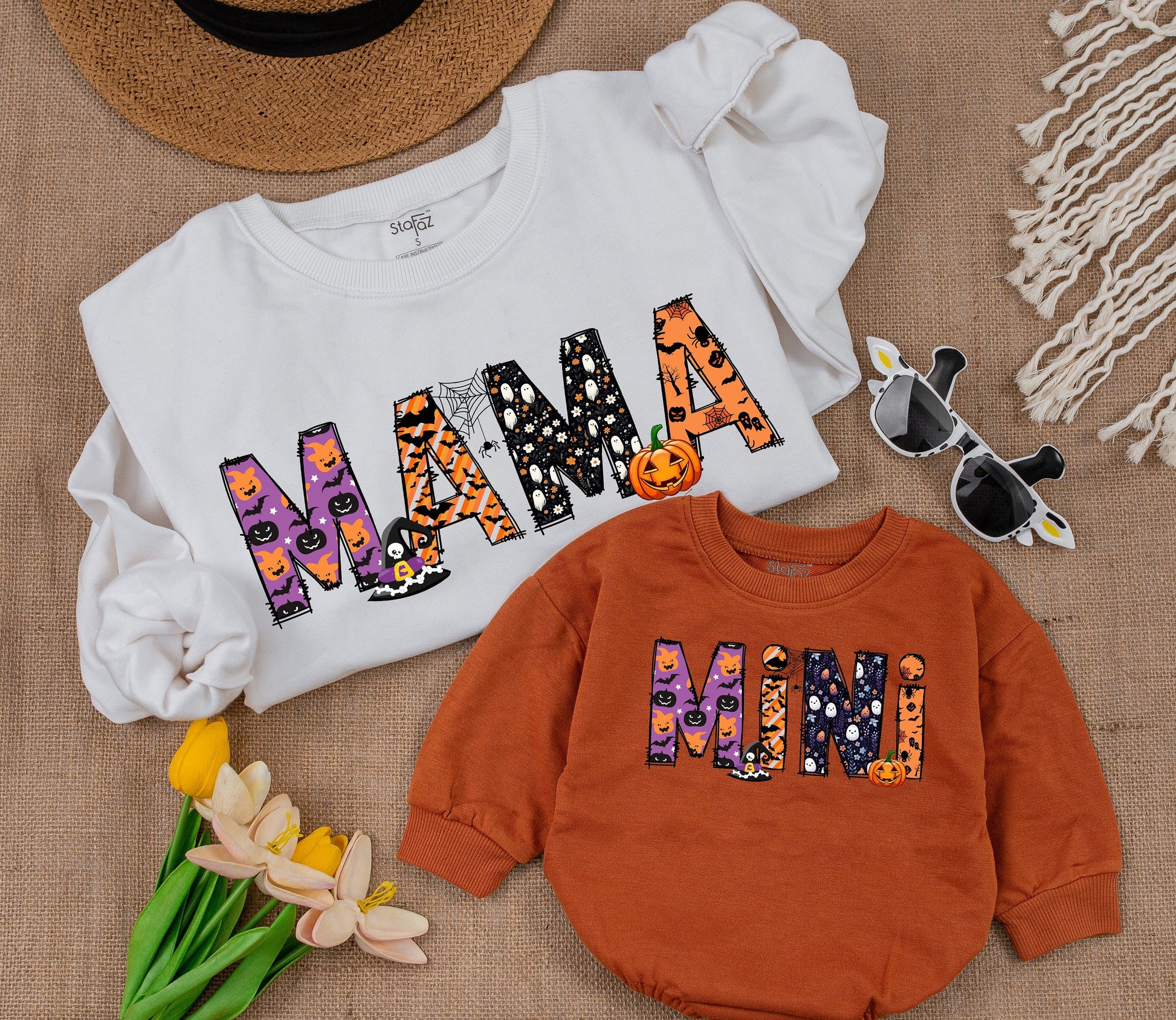 Mama & Me Halloween Outfit: Cute Ghost & Pumpkin Season Tees