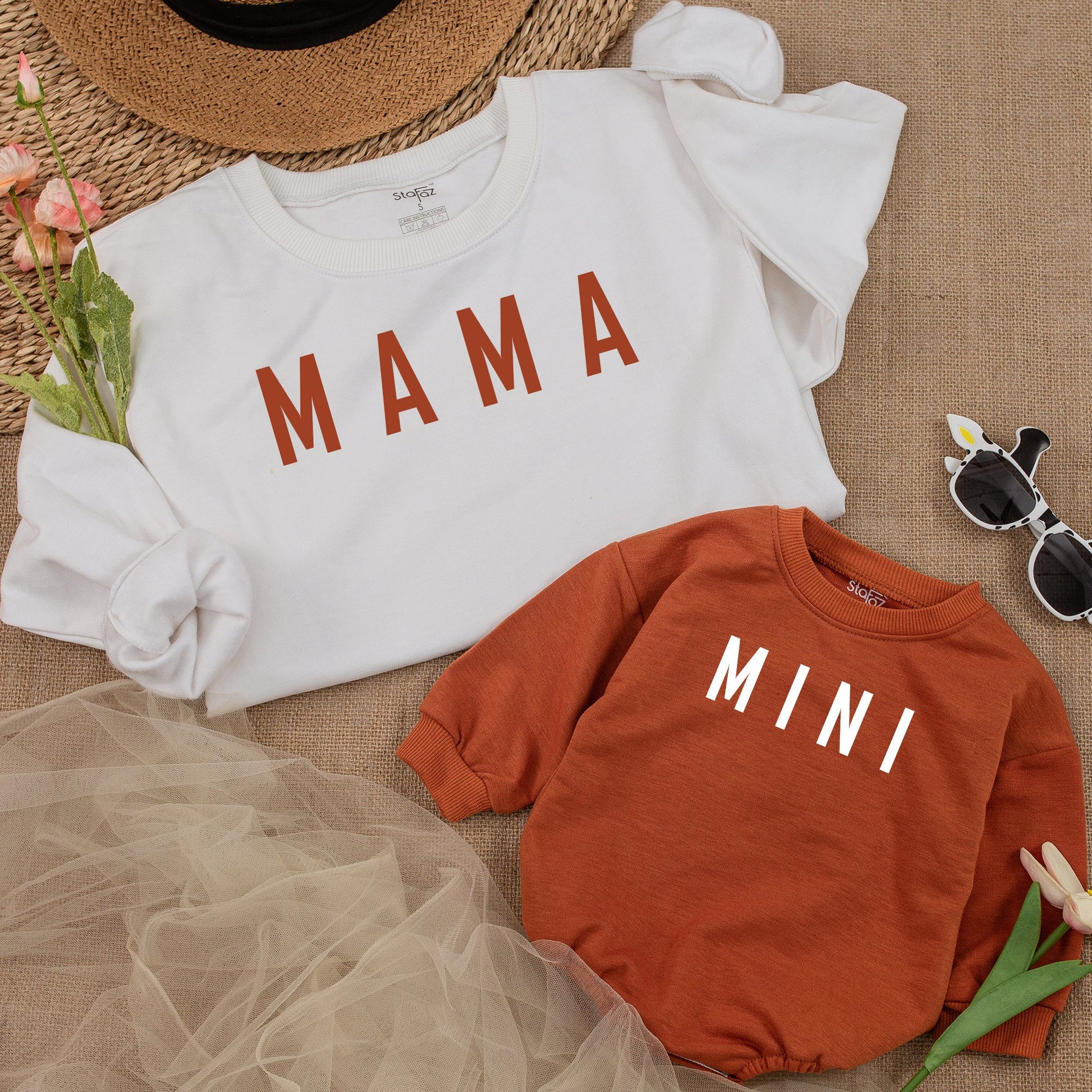 Sweet Mama and Mini Matching Sweatshirts Cozy Mother Daughter Outfits Best Gifts for Moms Toddler Girl