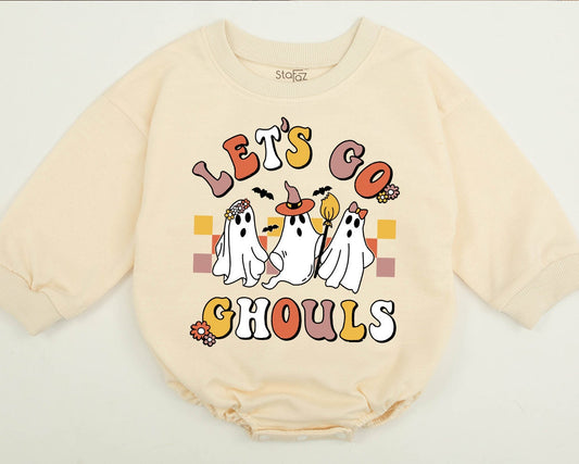 Groovy Ghouls Matching Halloween Sweatshirt: Mommy and Me Retro Outfit, Cute Ghosts, Fall Fun for Baby, Toddler & Kids!  Vintage Spooky Gift, 138 char