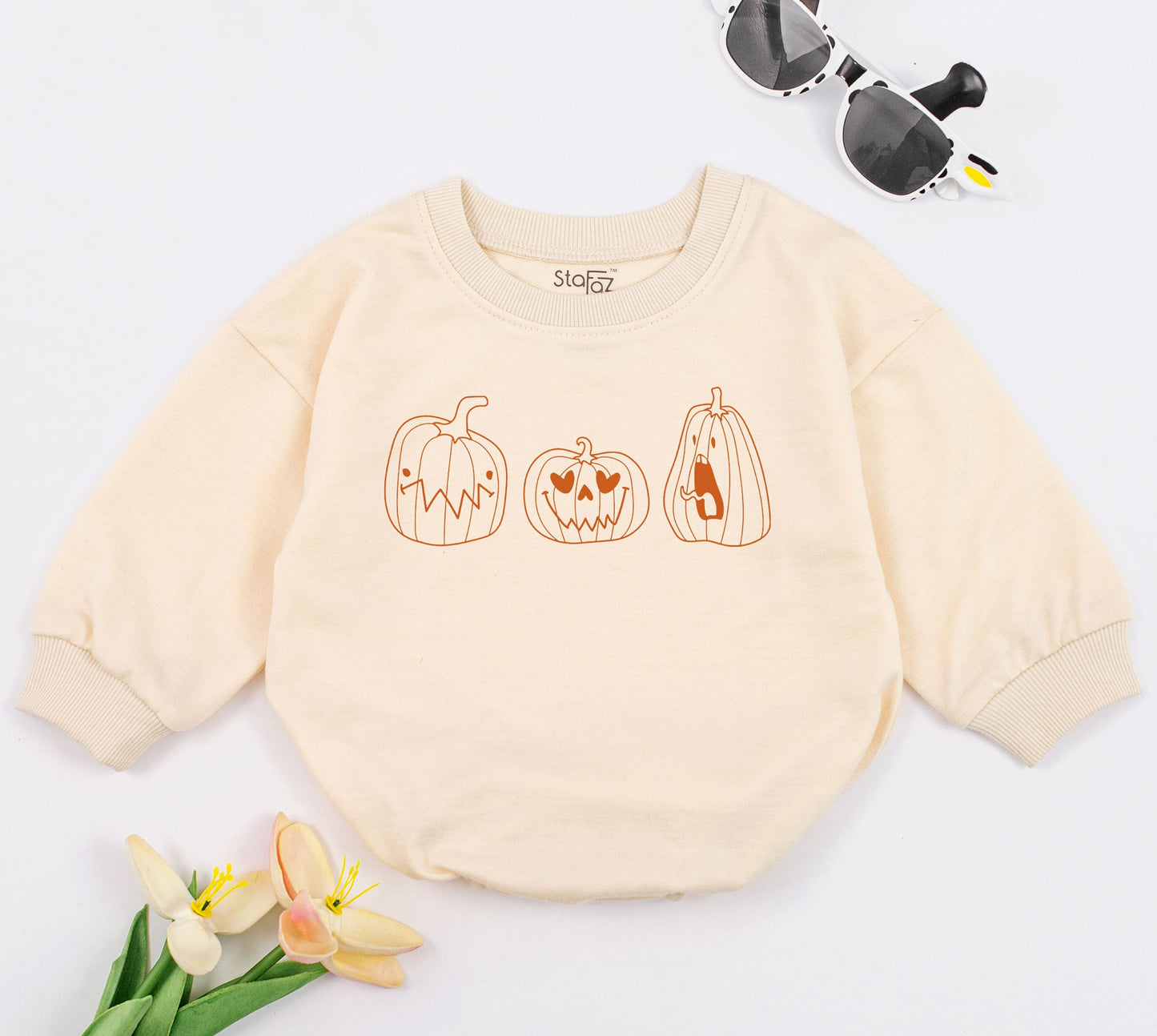 Little Pumpkin Romper - Baby's First Halloween Fall Outfit