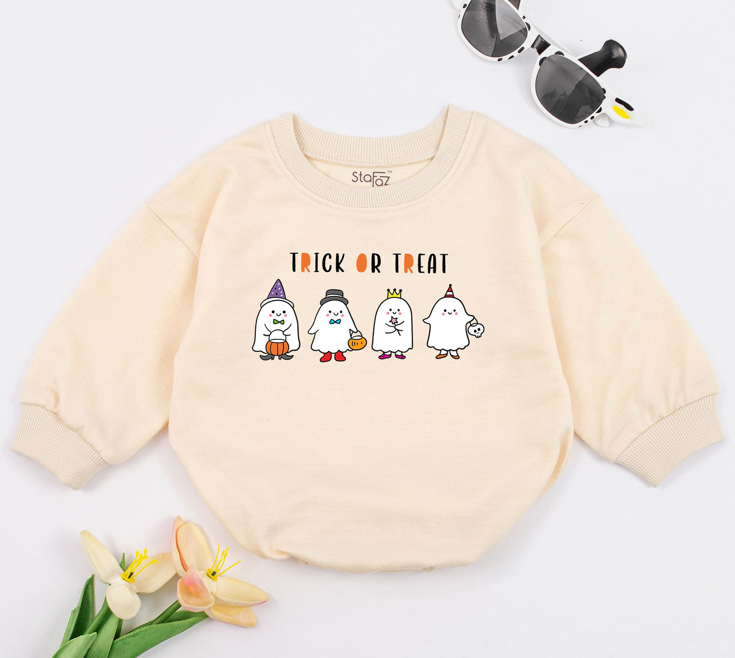 Boo-tiful Baby Romper: Halloween Outfit for Little Ghosts