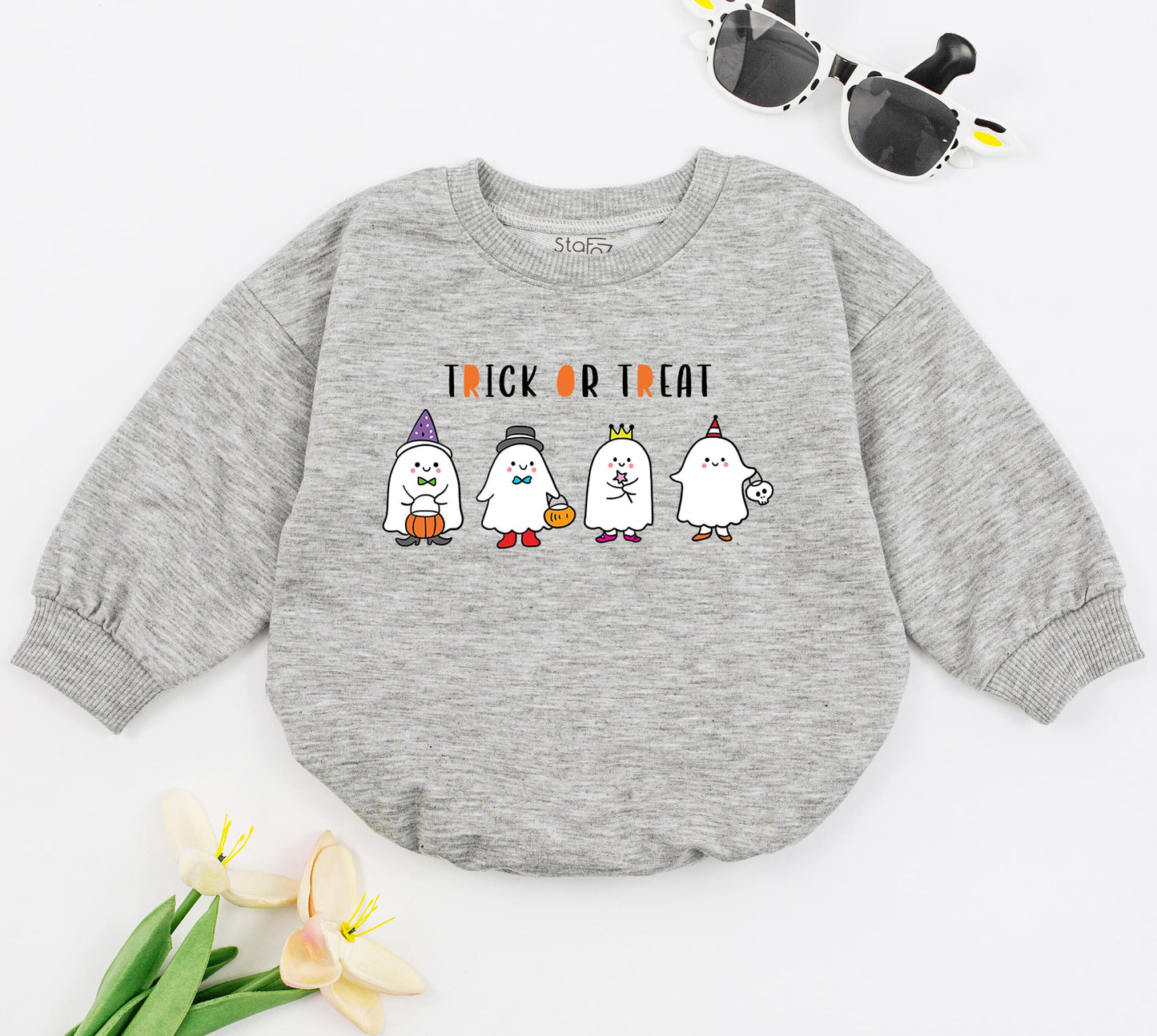 Boo-tiful Baby Romper: Halloween Outfit for Little Ghosts