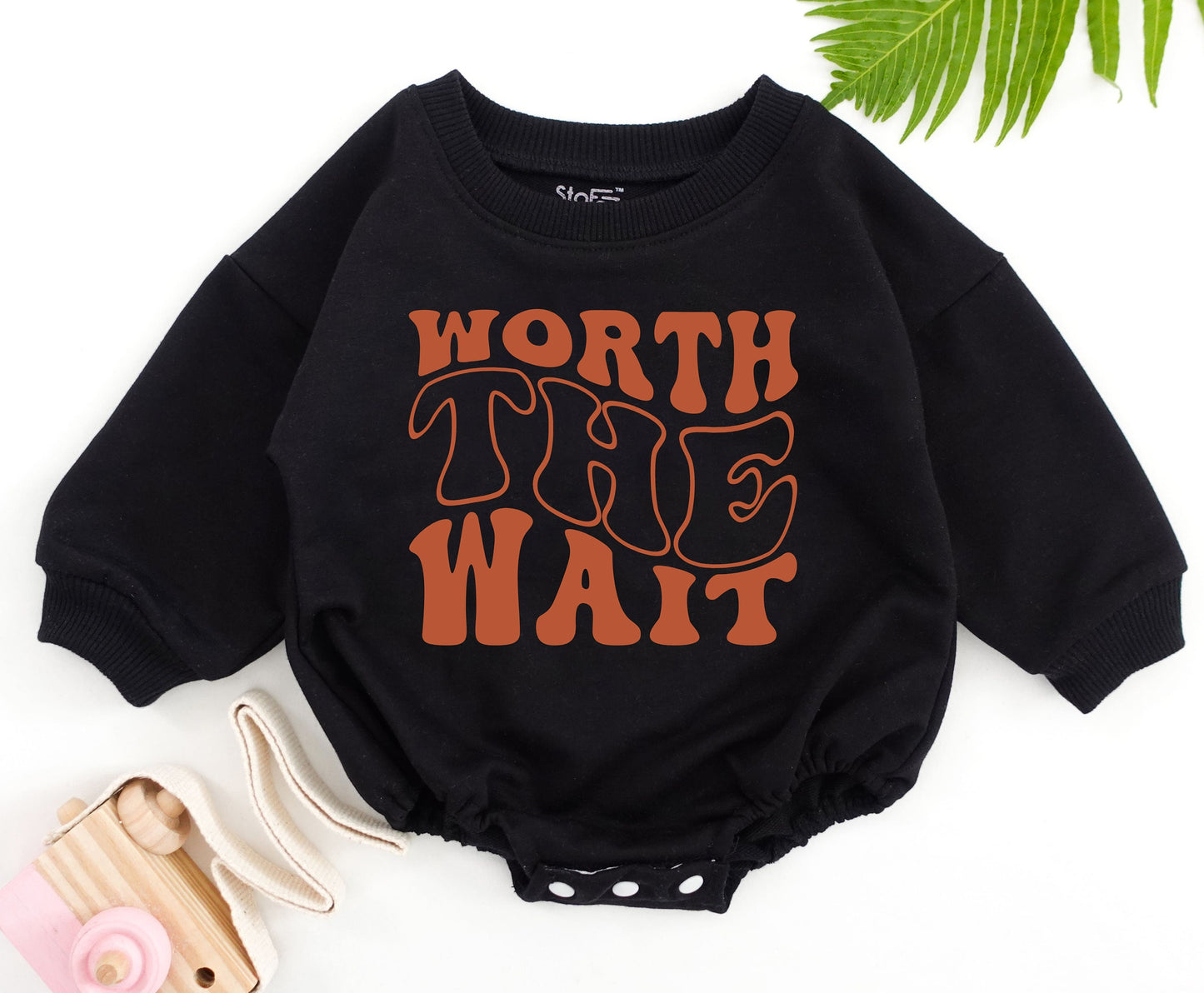 Worth the Wait Baby Romper: IVF, Adoption, Gender Reveal Gift